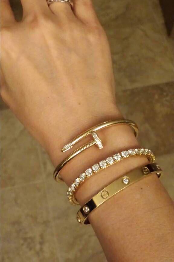 Cartier Nail And Love Bangle With Tennis Bracelet Naqoosh E Araish