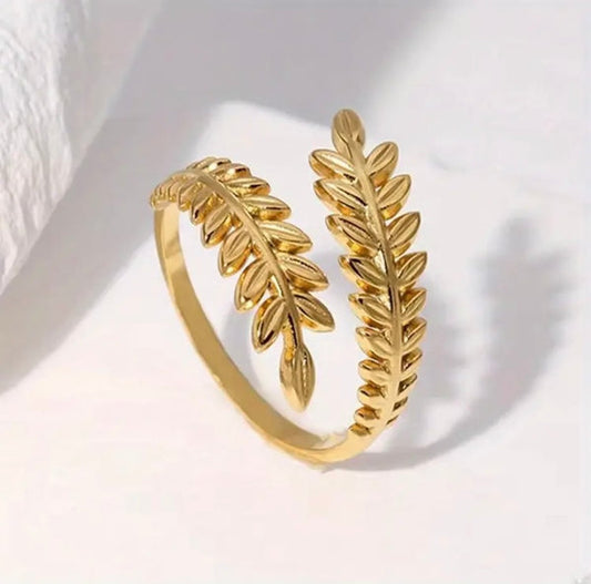 Wheat Leaf Adjustable Ring