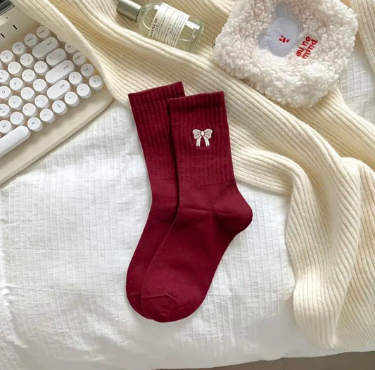 Ruby Ribbon Socks