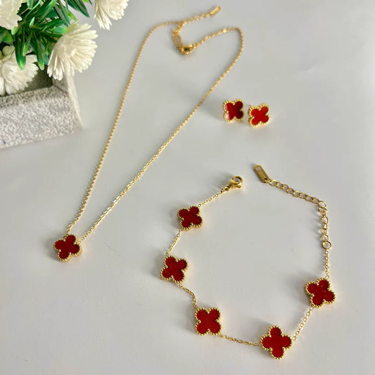 Red Clover Jewellery Set