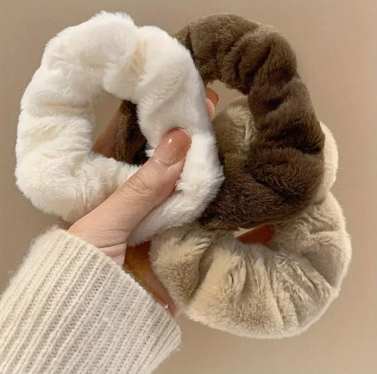 3pcs Soft Plush Hair Scrunchies