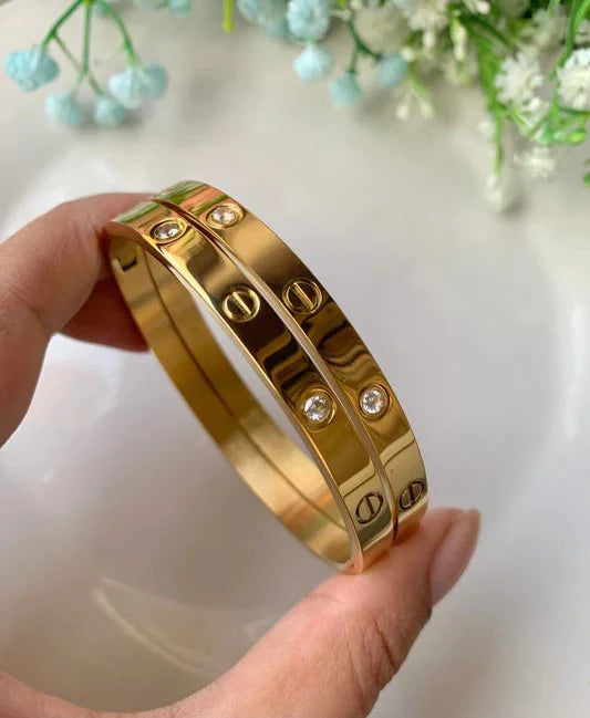 Cartier Love Bangle And Rowena Bracelet Stack