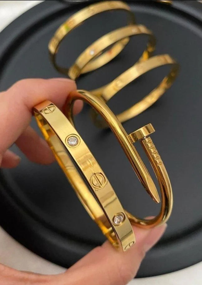 Cartier Nail And Love Bangle Stack