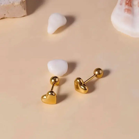 Gold Hear - Earring